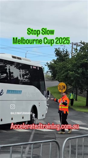 Traffic Control skills apply to all of Australia. Great to see  this person doing such a good job on a busy busy  day! #training #trafficcontrol #melbournecup | Accelerated Training RTO 41474 Dapto | Facebook