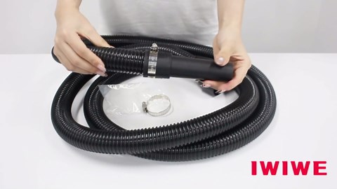 IWIWE 2 1/4" 10FT Hose Replacement for Shop-Vac,Craftsman 17761 17967 17965 and Ridgid WD650 WD0950 WD06350 Wet & Dry Vaccuum Vacs,Extension Hose 2 1/4" Cuff