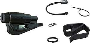 Resqme Accessory Pack The Original Emergency Keychain Car Escape Tool, 2-in-1 Seatbelt Cutter and Window Breaker, Made in USA With Visor Clip, Lanyard, Keyring and Cable Tie - Black