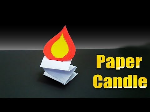 Origami Candle : how to make a DIY Easy Paper Candle Christmas Decoration