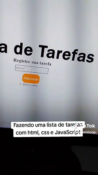 Fazendo uma lista de tarefas com html, css e JavaScript #html #javascript #javascriptdeveloper #frontend #frontenddeveloper
