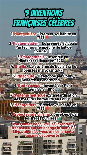 9 Inventions Françaises Célèbres #france