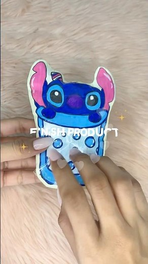 How to make paper squishy - Stitch Boba Tea Paper Squishy #stitch #paperdiy #papersquishy #craft