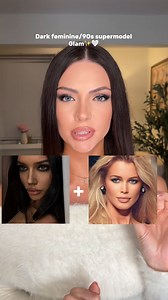 Dark feminine meets 90s supermodel glam