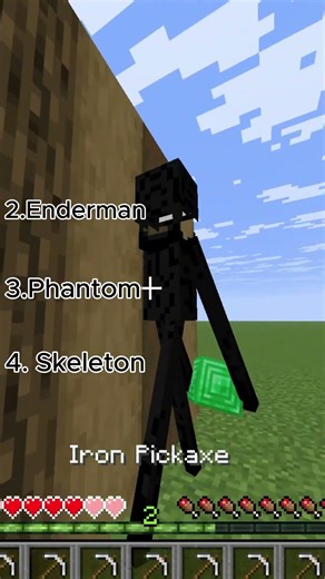 Ranking the Most Annoying Minecraft Mobs😭💀 #minecraft #ranking#creeper #enderman #zombie #phantom