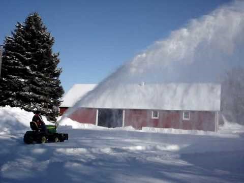 John Deere 316 w/ 44 inch Berco Deluxe Snowblower