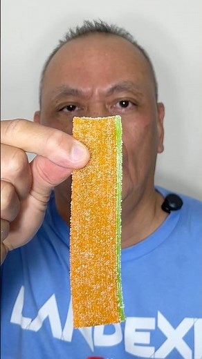 👂ASMR SOUR PATCH KIDS STRIPS CANDY ORANGE-LIME FLAVOR EATING SOUNDS👂#shorts #asmr