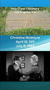 Three Stooges Actress Christine McIntyre grave at Holy Cross Cemetery #shorts