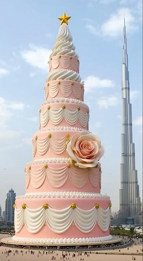 I Found the WORLD'S LARGEST CAKE in Dubai! 🎂😱 (Taller than Burj Khalifa?!)