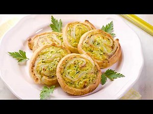 Recette : Feuilletés roulés aux courgettes