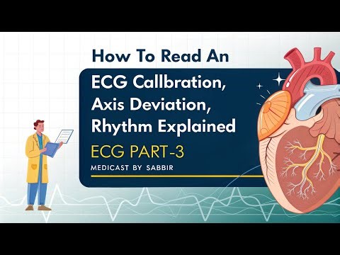 How to Read an ECG Calibration, Axis Deviation, Rhythm Explained || ECG Part-3 || MediCast by Sabbir
