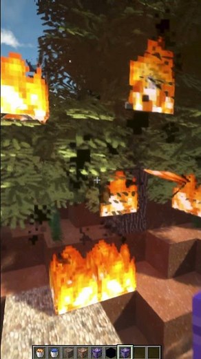 Realistic Minecraft graphics volcanic eruption RTX #Shorts