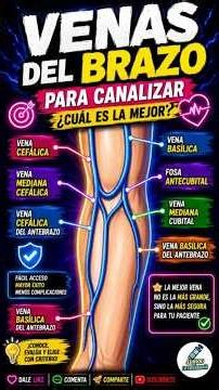 🚨 ¿Cuál es la MEJOR vena para canalizar? 💉 |Guía rápida para estudiantes de Enfermería #enfermería