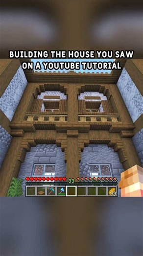 Average Minecraft builder: outside is a house, inside is just a box #minecraft #minecraftmemes