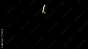 4in1 Super Bullet Shell Pack , Realistic Bullet Shells With Alpha Channel Shell Casing Shots For VFX And Movie Fx Stock Video