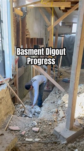 Making good progress on this #basement #digout. We’re opening up more of the space now!