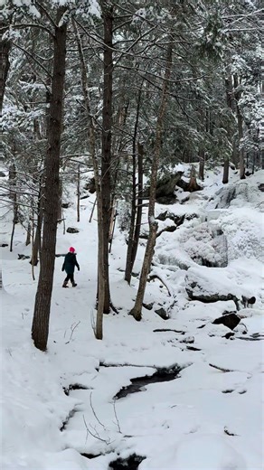 Spending this #waterfallwednesday @ Rainbow Falls (Walter/Newton Natural Area, Plymouth, NH). 💧 #whitemountains #visitnh #exploreplymouthnh #winterwaterfall | White Mountains New Hampshire