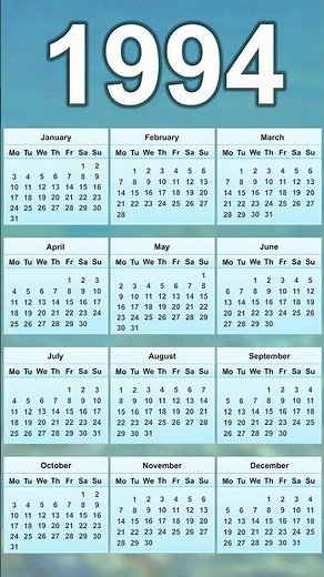 1994 Calendar