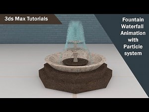 Fountain water simulation with particle system in 3ds Max