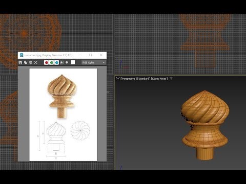 Training modelling 3ds max - Decorative round carved -quick model