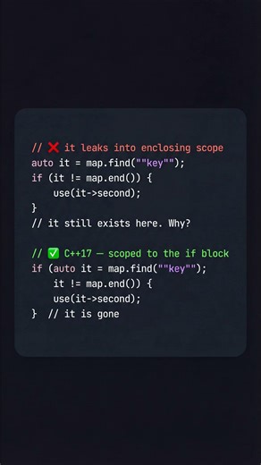 C++ tip: Scope your variables tighter with C++17 if-initializers