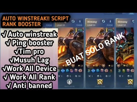 AUTO WINSTREAK!! SCRIPT RANK BOOSTER MOBILE LEGENDS