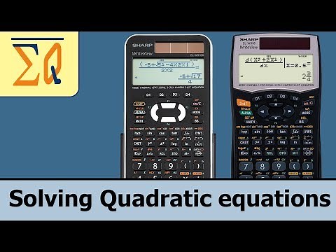 Sharp EL-W516 EL-W506X ELW-516X solving quadratic equation