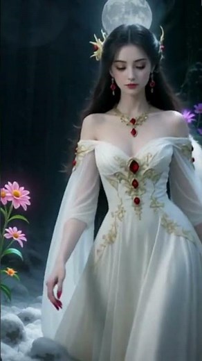 The Moon’s Curse | White Wolf to Moon Goddess Transformation (AI Fantasy Cinematic)