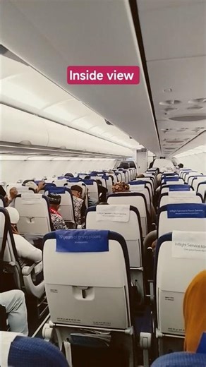 Inside view 🛫🛬#plane #airport #indigo #flight