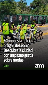 228K views · 4.4K reactions | ¿Conoces la “bici oruga” de León? Rueda gratis en una bicicleta gigante que te lleva gratis del Centro Histórico al Poliforum o recorre el Zoológico, Explora y Parque Metropolitano a bordo de dos, tres o cuatro ruedas todos los domingos. #leonguanajuato #LeonGto #bicicleta #Bicioruga #León #Noticias | Periódico AM León | Facebook