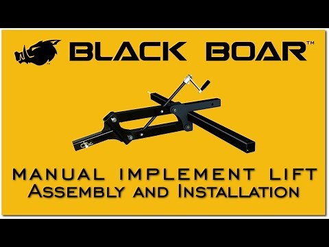 Black Boar Manual Implement Lift: Assembly and Installation