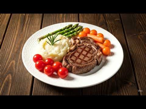 Stop Motion Food Animation Steak Dinner
