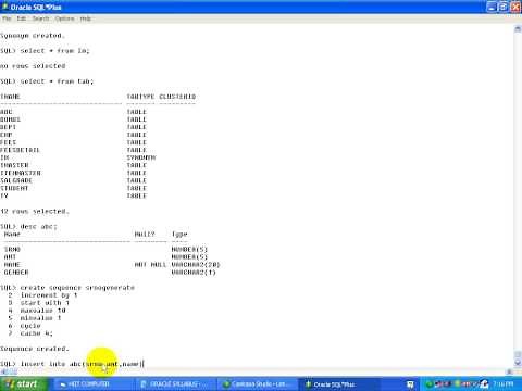 7 DATABASE OBJECTS in oracle