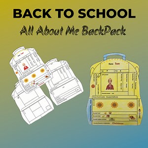 All About Me Backpack Craft | Back to School Activity /Get To Know You