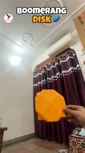 📄➡️🥏🌀 Paper Boomerang Frisbee That Comes Back! #shorts #craft