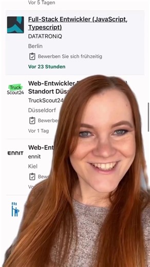 Have you checked #LinkedIn or #indeed to search for jobs or inspiration for further training? 🤯 There are thousands of open positions on both platforms for Web Developers! And you can apply to them after you’ve finished our Web Development course. 🚀 Register now via our website. 🙌 #webdevelopment #webdev #webdeveloper #womenwhocode #webdevelopmentcourse #webdevelopmenttraining #webdevtok