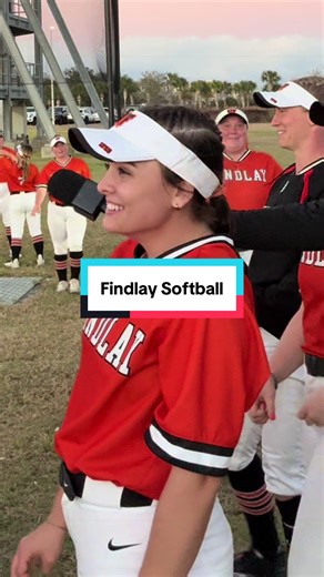 Some post interview fun for the Birthday Girl! Findlay Softball bringing the fun to the Space Coast Spring Games #softball #collegesoftball