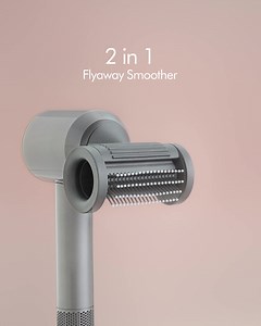Create C-Curls effortlessly with the new 2-in-1 Flyaway smoother attachment of the Dyson Supersonic™ hair dryer. | Dyson
