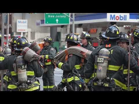 Fire on Roof of High Rise Building in Hudson Yards - NYC