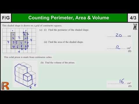 Perimeter, Area, Volume GCSE Maths Foundation revision Exam paper practice & help