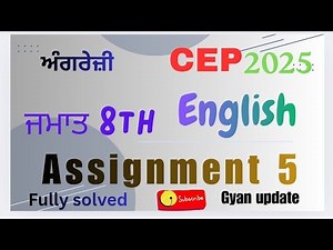 Cep class 8th english assignment 5 solutions #video #videoviral #viral