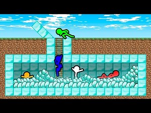 Stickman VS Minecraft: Secret Diamond Base Challenge - AVM Shorts Animation