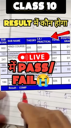 Class 10 Result 2026 में कौन-कौन होगा Pass/Fail ❌🔥| CBSE 2026 #exam #10class #cbse #science