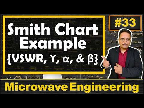 Smith Chart Example for Transmission line Parameters (VSWR, Reflection Coefficient, Input Impedance)