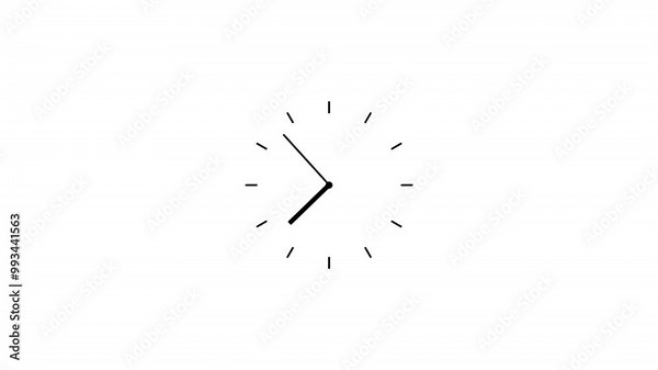 Analog clock spinning animation. Wall clock animation. Time lapse animation of a spinning wall clock Stock Video