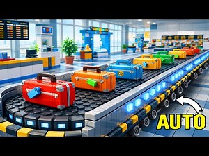 Next-Level LEGO Airport Baggage Conveyor System – Smart Automation