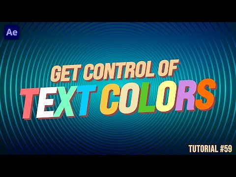 After Effects Text COLOR CONTROL | Adobe After Effects Tutorial