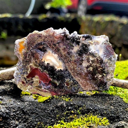 Polished Moss Agate Slab – Landscape Inclusion Freeform Stone for Jewelry Making - Etsy