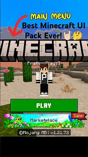 Best Minecraft UI Pack Ever! 🤘🏻🤔| #minecraft #shorts #trending #minecraftmods #viralshorts