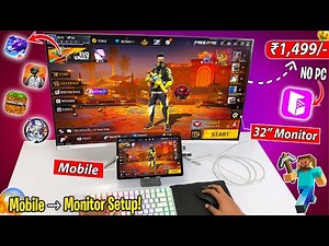 2026 New Setup - Mobile to 32" Monitor Free Fire Gaming Test | Keyboard and Mouse on Mobile Like PC